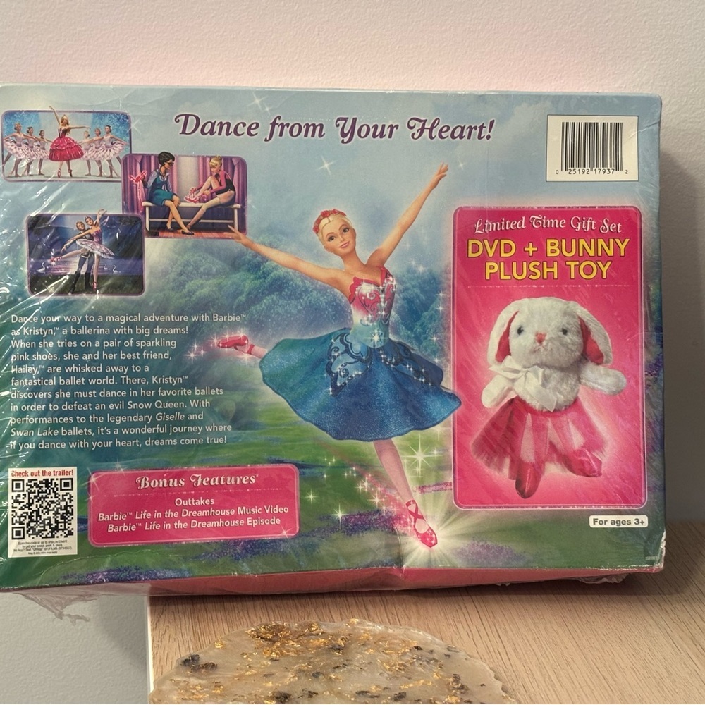 New sealed Barbie in the Pink Shoes DVD and Bunny Plush Gift Set - Picture 4 of 7